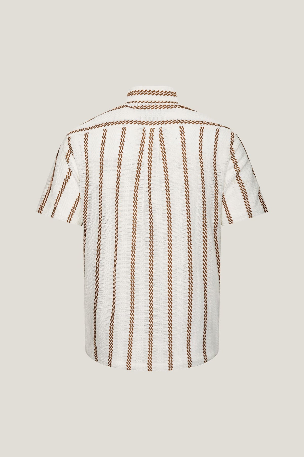 G2000 Shirts Poly Knit Stripe Relax Fit Short Sleeve Casual Shirt