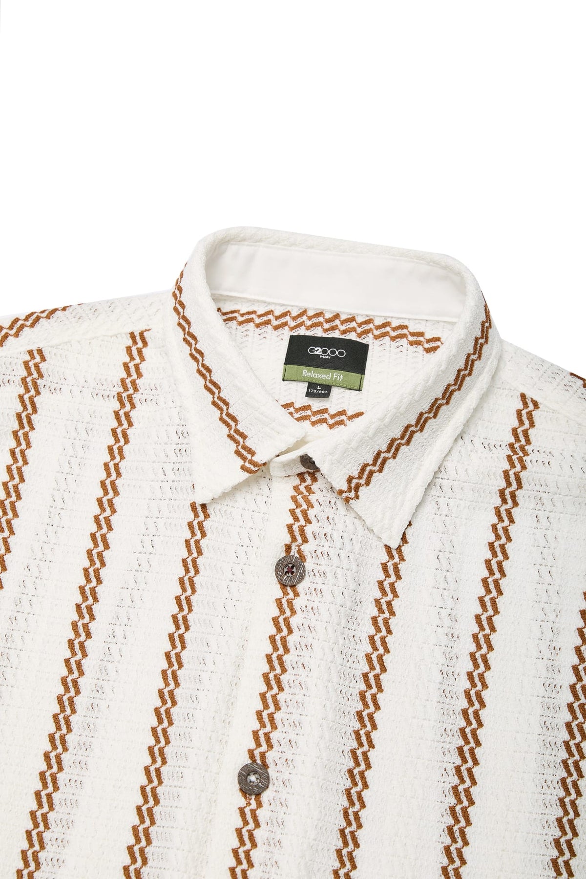 G2000 - Shirts - Poly Knit Stripe Relax Fit Short Sleeve Casual Shirt