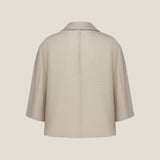 Poly Viscose Leno Weave Oversized Fit Casual Blazer