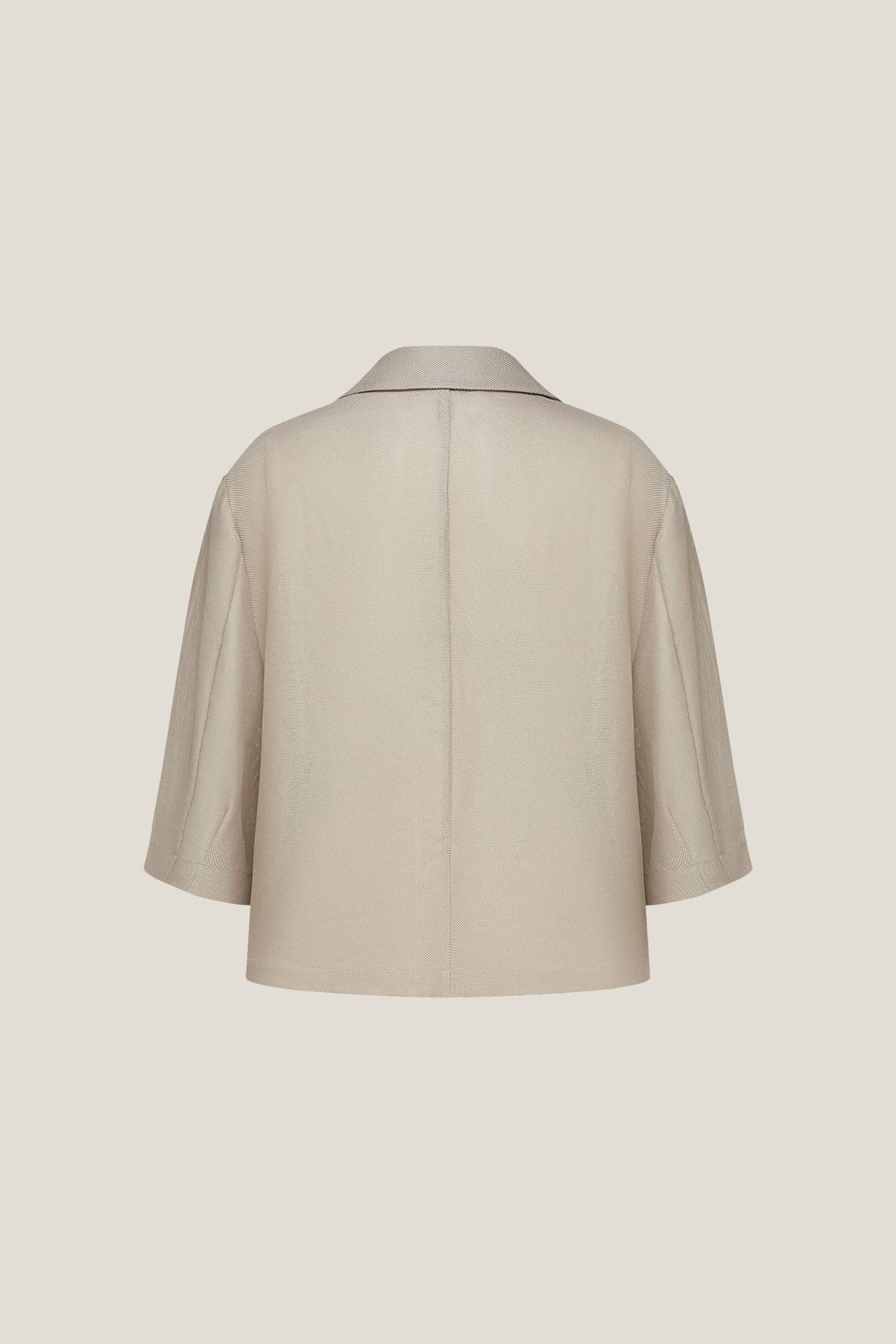 Poly Viscose Leno Weave Oversized Fit Casual Blazer