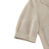 Poly Viscose Leno Weave Oversized Fit Casual Blazer