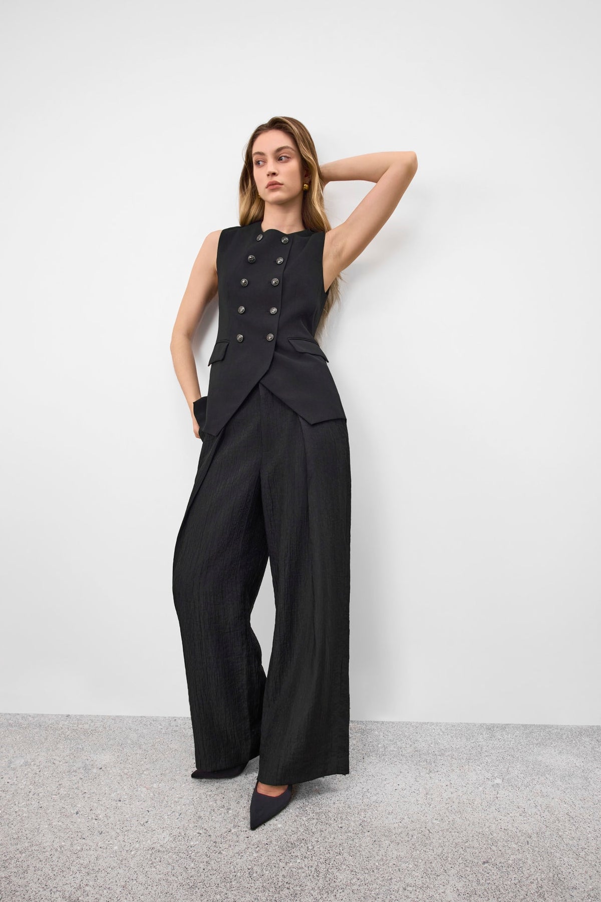 G2000 Suits Poly Rayon Dobby Twill Easy Fit Waistcoat