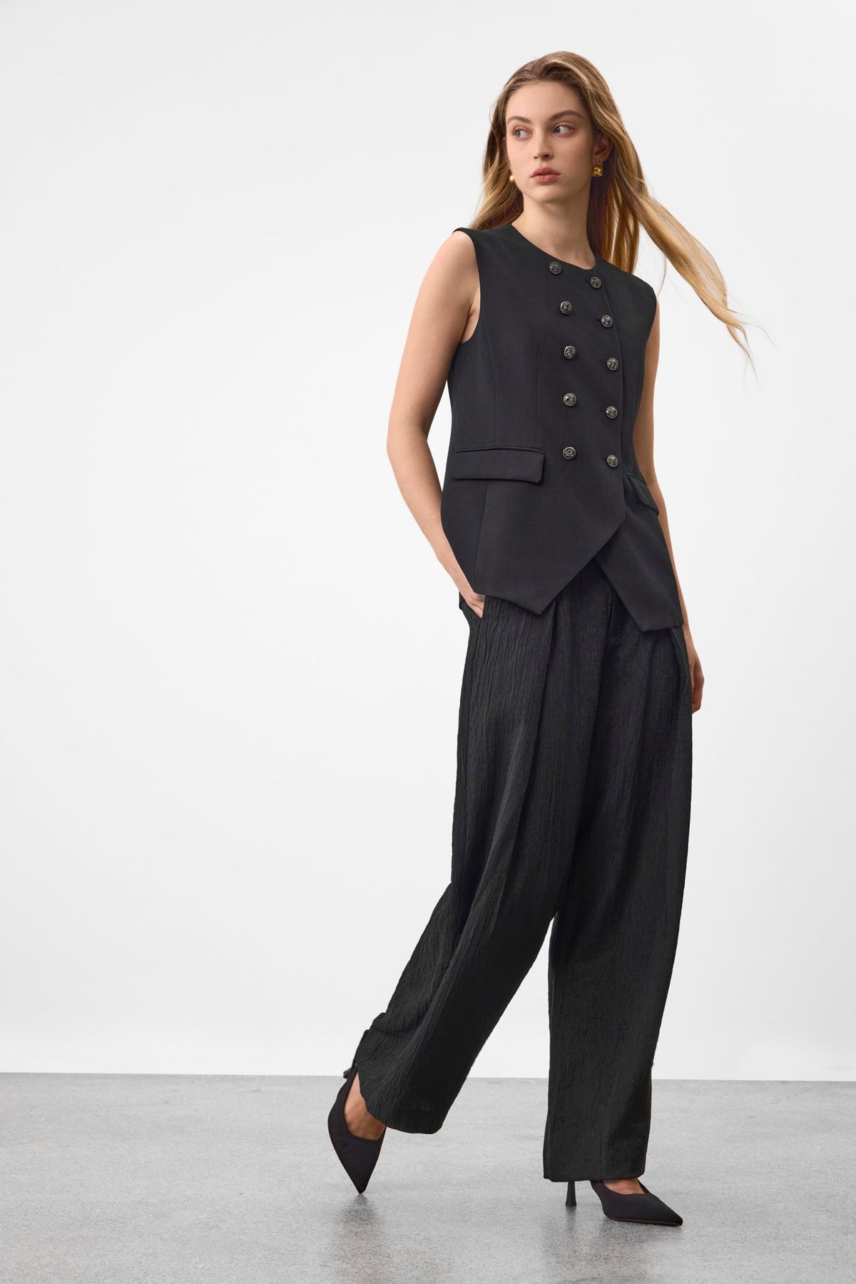 G2000 - Suits - Poly Rayon Dobby Twill Easy Fit Waistcoat