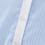 Pure Cotton Mixed Stripe Maxi Shirt Dress