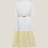 Pure Cotton Poplin Colour Block Dress