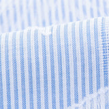 Pure Cotton V-Neck Striped Floral Jacquard Relax Fit Casual Shirt