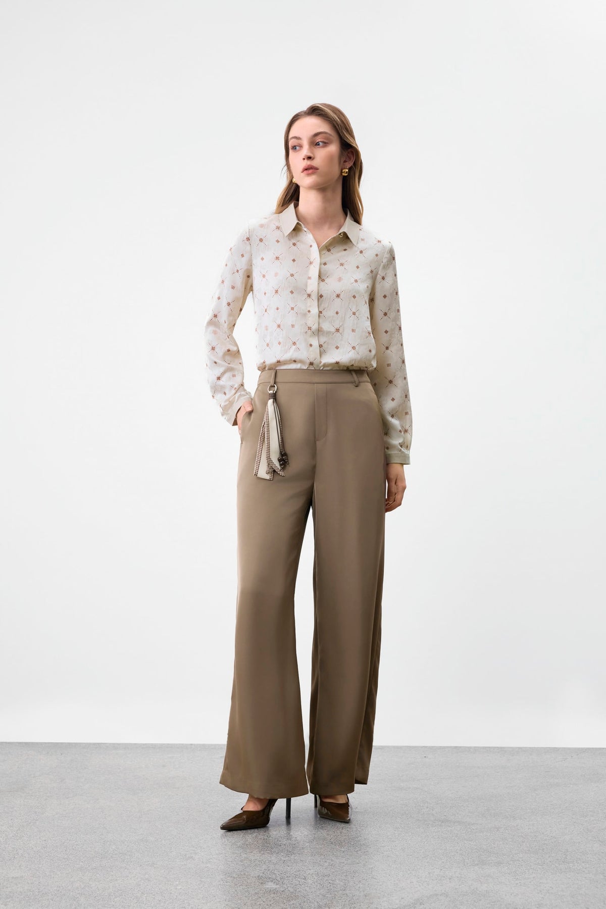 G2000 - Blouses - Contrast Print Regular Fit Blouse