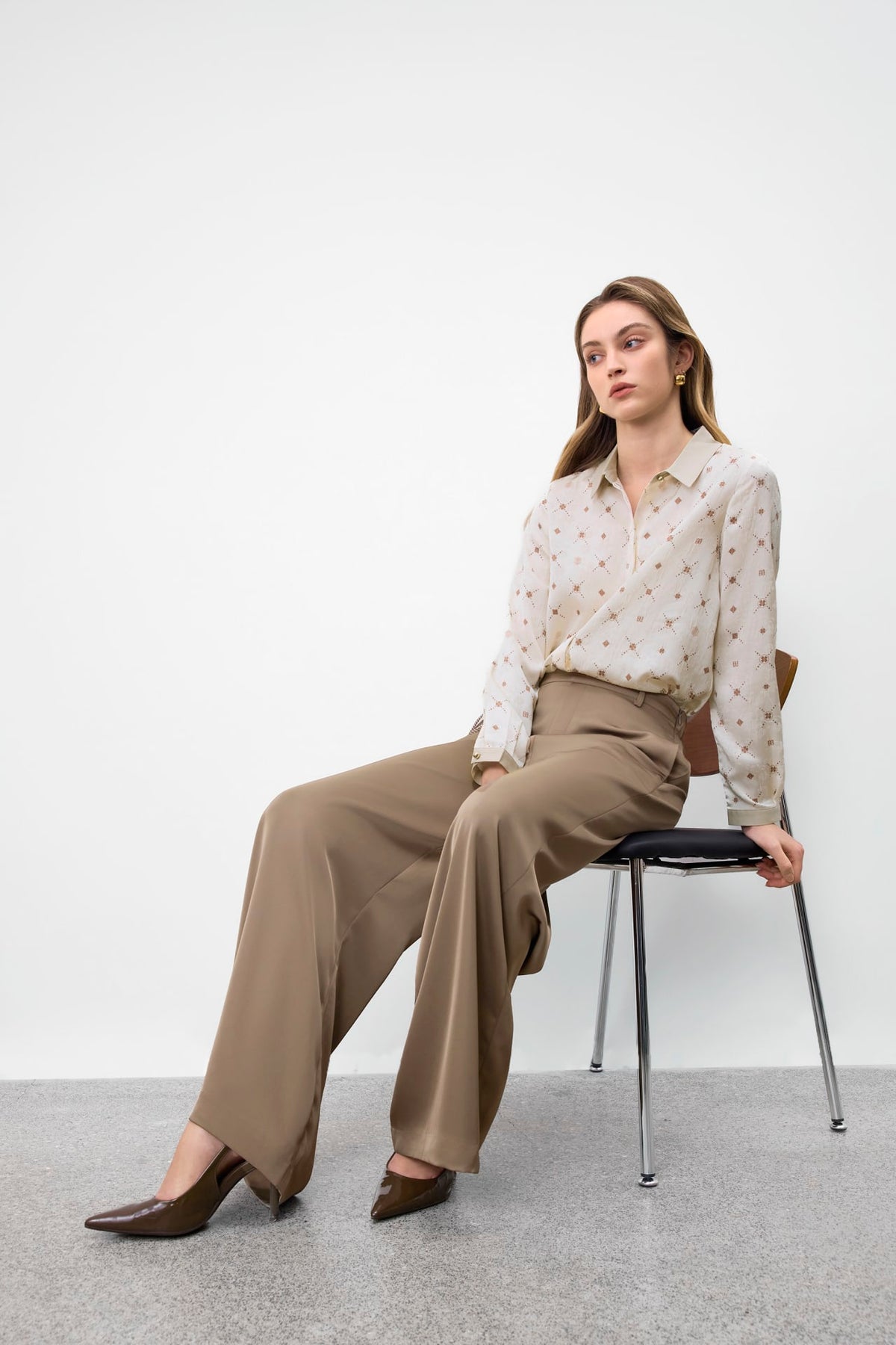 G2000 - Blouses - Contrast Print Regular Fit Blouse