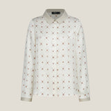 Contrast Print Regular Fit Blouse