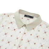 Contrast Print Regular Fit Blouse