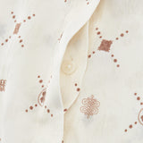 Contrast Print Regular Fit Blouse