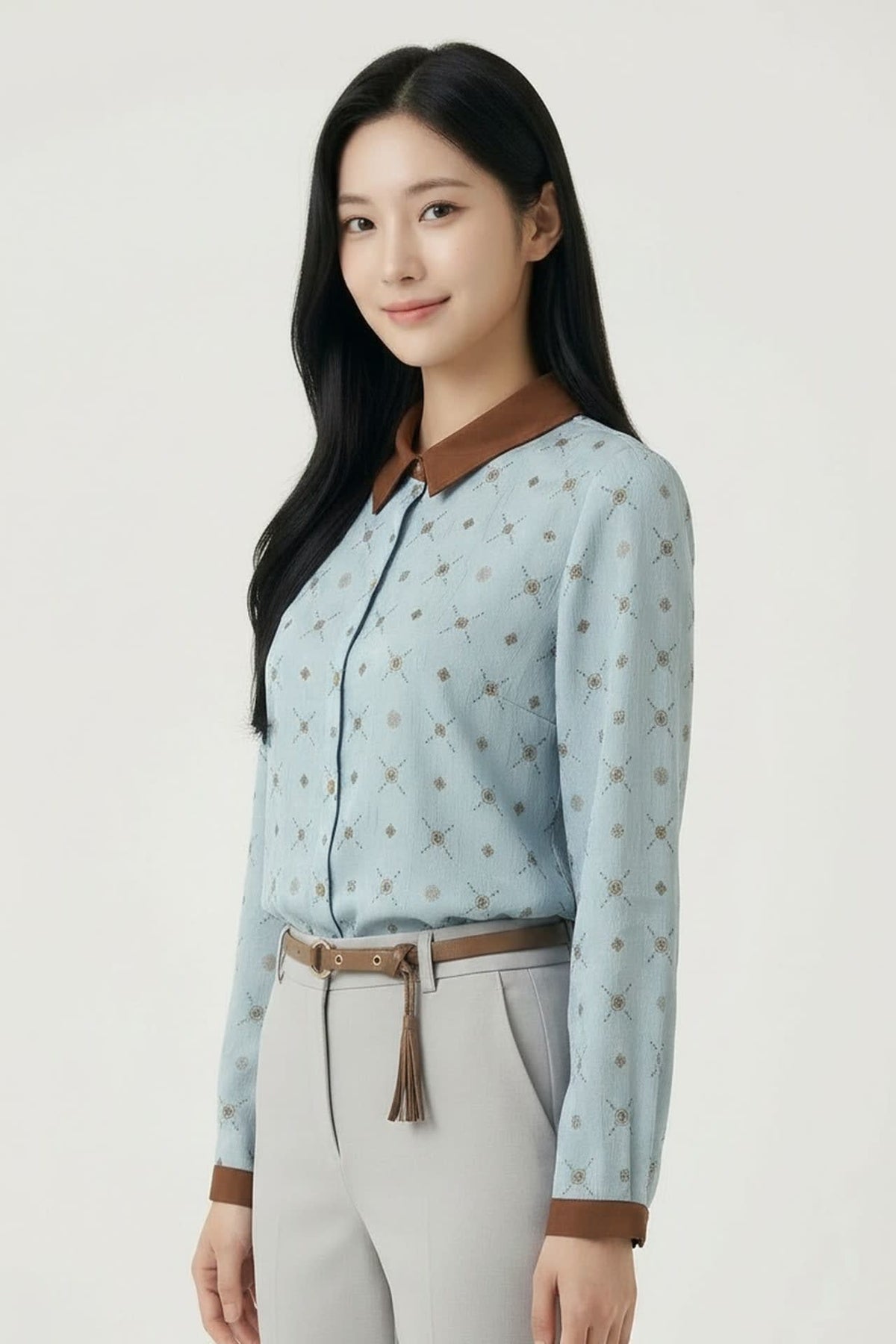 G2000 Blouses Contrast Print Regular Fit Blouse