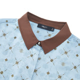 Contrast Print Regular Fit Blouse
