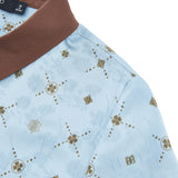 Contrast Print Regular Fit Blouse