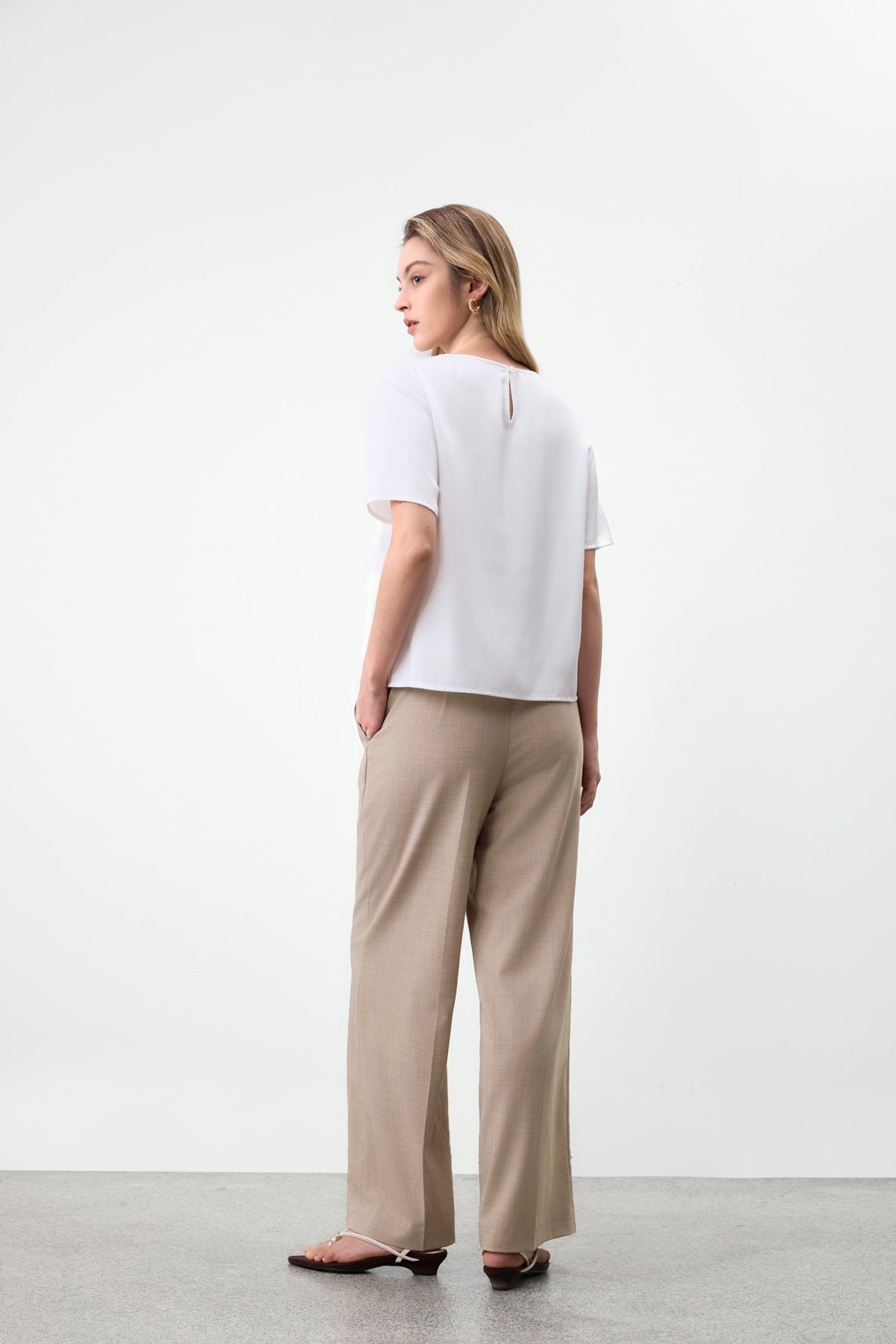 G2000 - Blouses - Asymmetric Draped Regular Fit Blouse