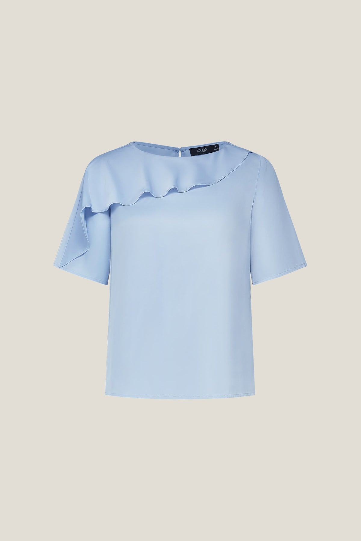 G2000 - Blouses - Asymmetric Draped Regular Fit Blouse - Regular - Halogen Blue