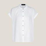 Gathered Stand Collar Blouse