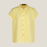 Gathered Stand Collar Blouse