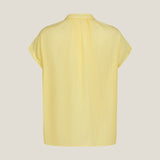 Gathered Stand Collar Blouse