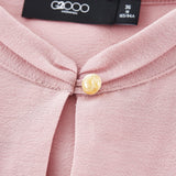 Pleated Detail Stand Collar Regualr Fit Blouse