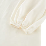 Pleated Detail Stand Collar Regualr Fit Blouse
