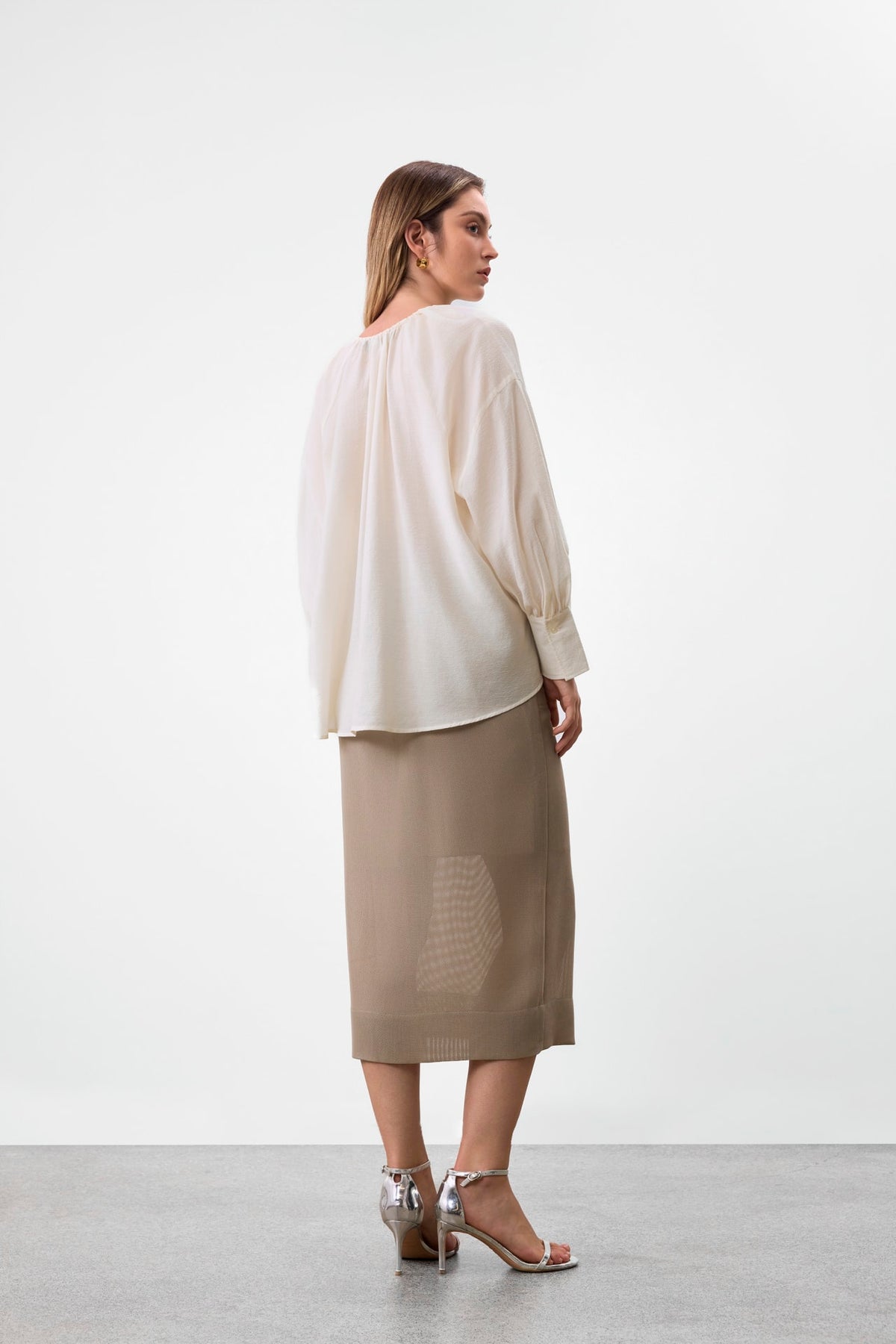 G2000 - Skirts - High Waist Leno Weave H Shape Skirt