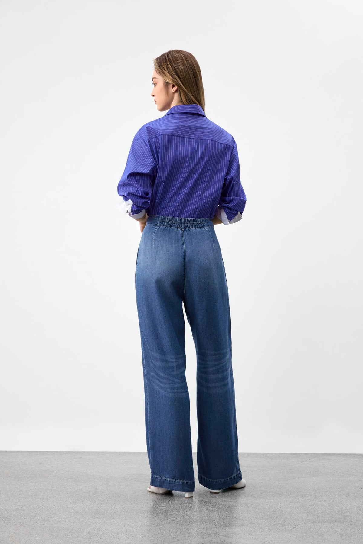 G2000 Pants Lyocell Straight Leg Washed Denim Pants