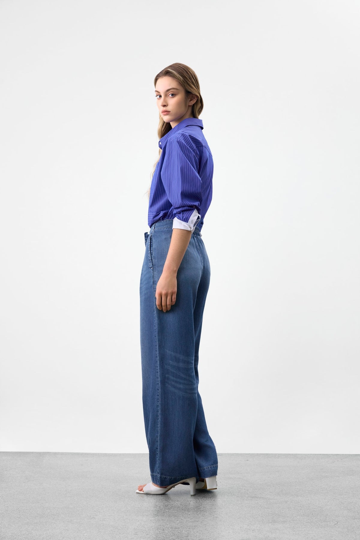 G2000 Pants Lyocell Straight Leg Washed Denim Pants