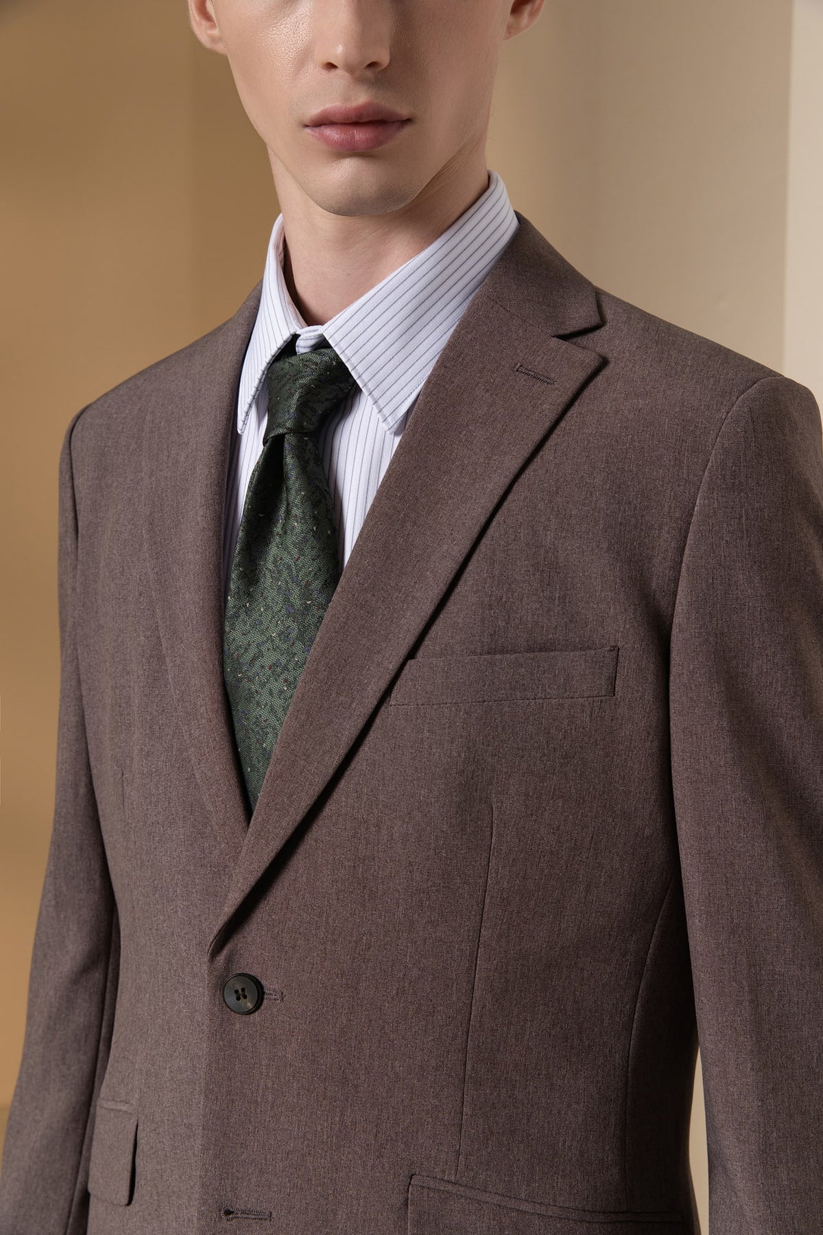 Three Proof Finish Plain Weave Smart Fit Suit Blazer