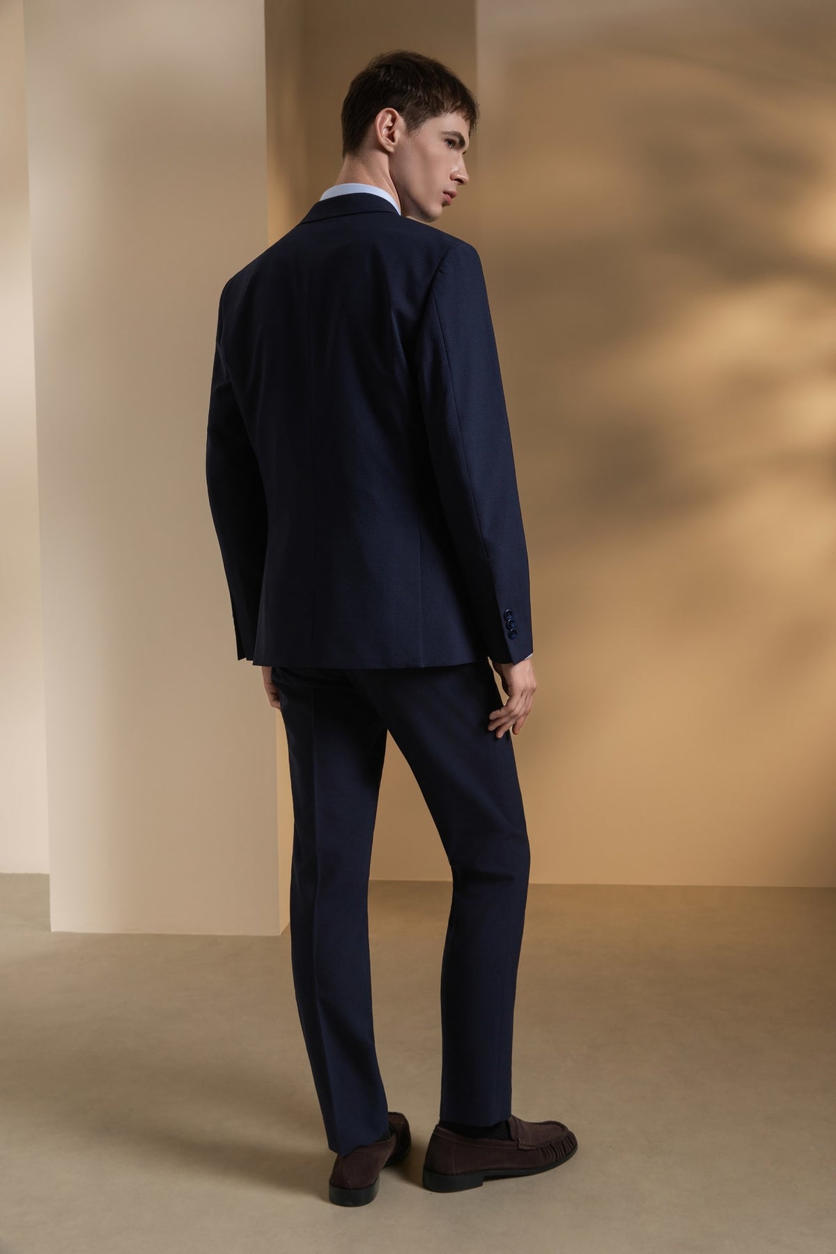 Seersucker Slim Fit Suit Blazer