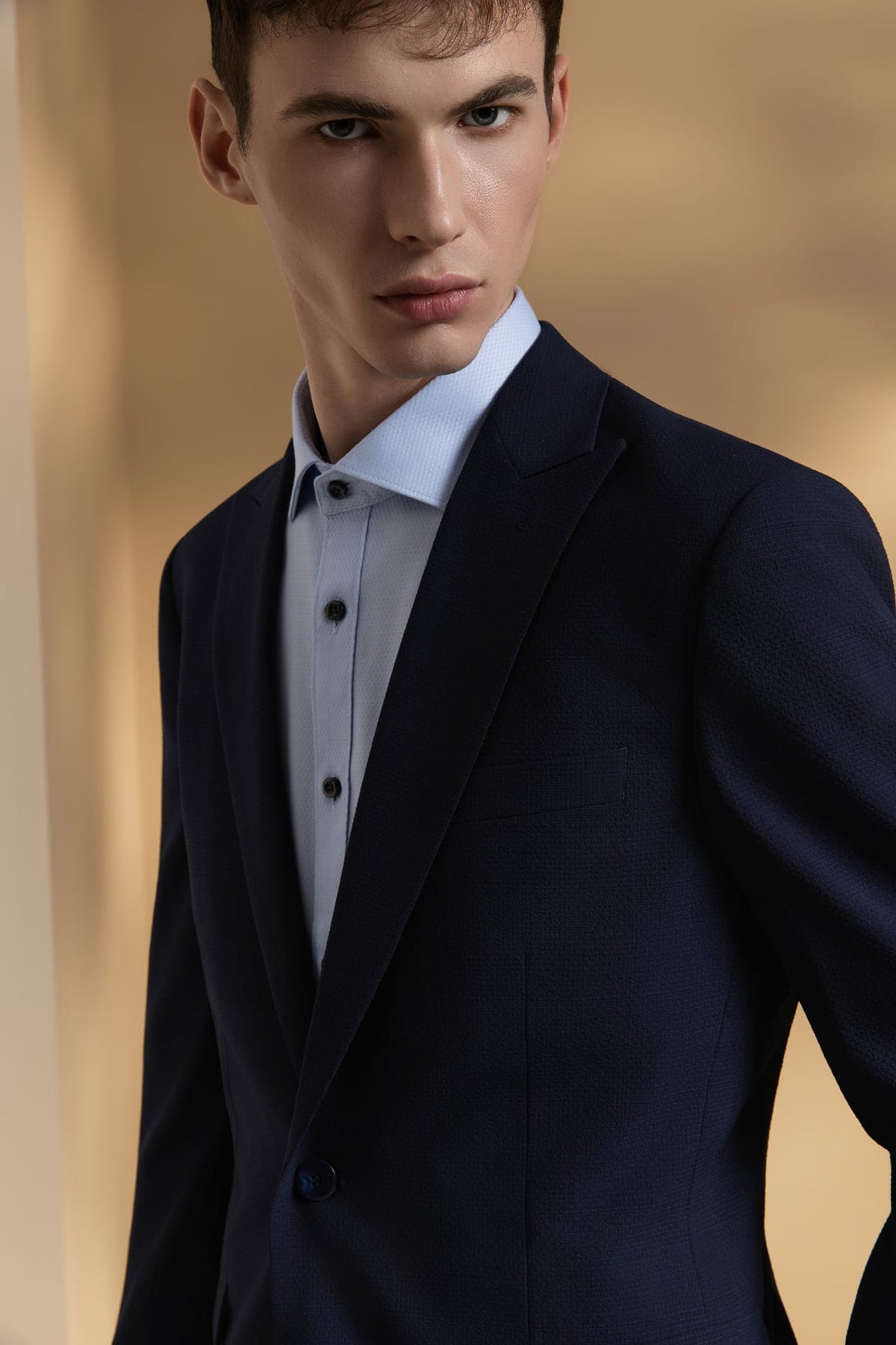 Seersucker Slim Fit Suit Blazer