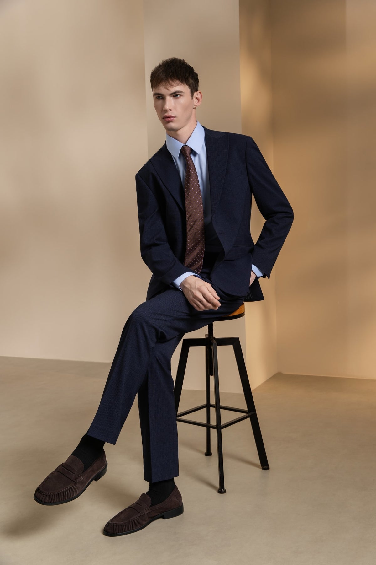 Quick Dry Wicking Texture Regular Fit Suit Blazer
