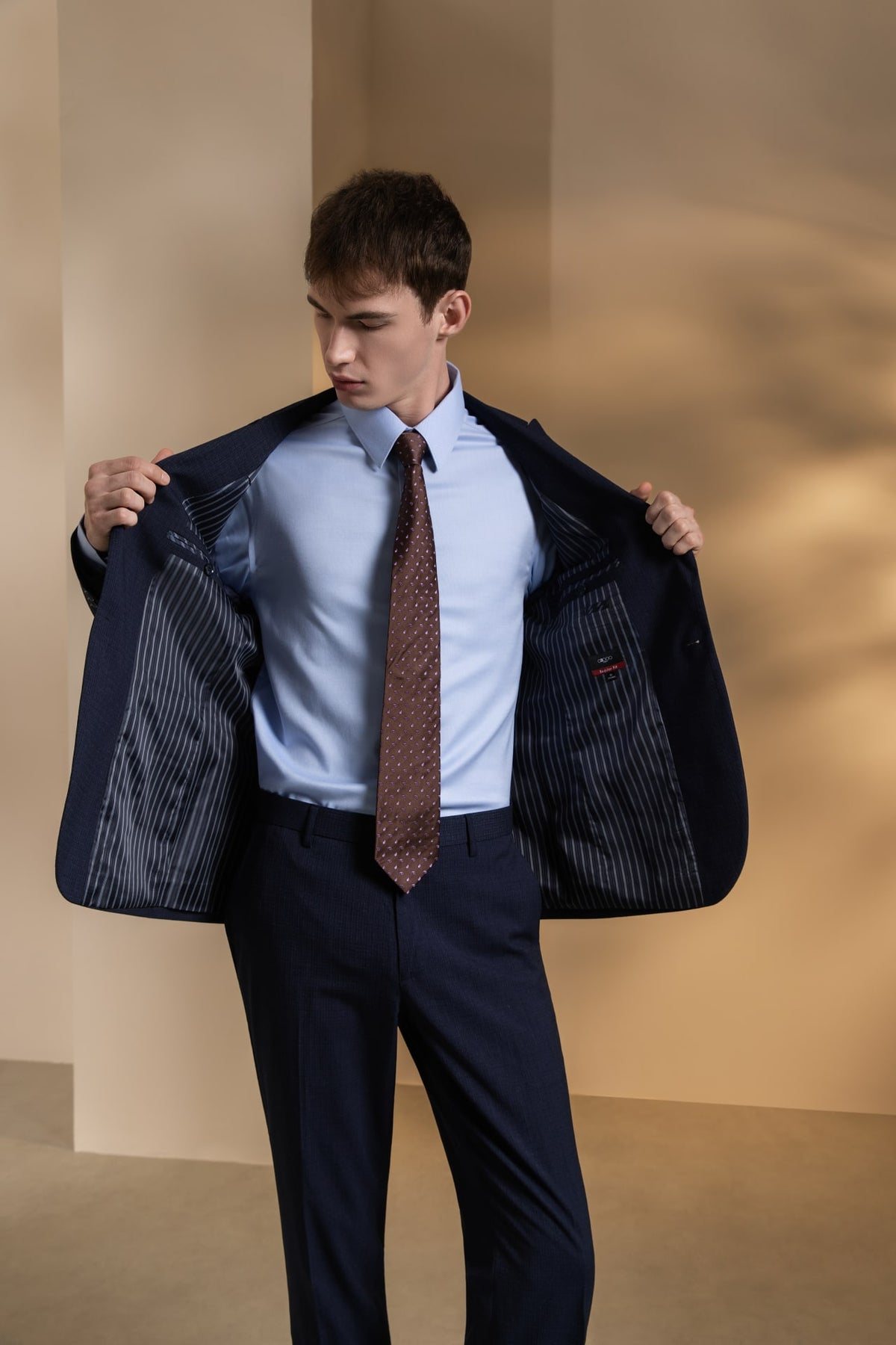 Quick Dry Wicking Texture Regular Fit Suit Blazer