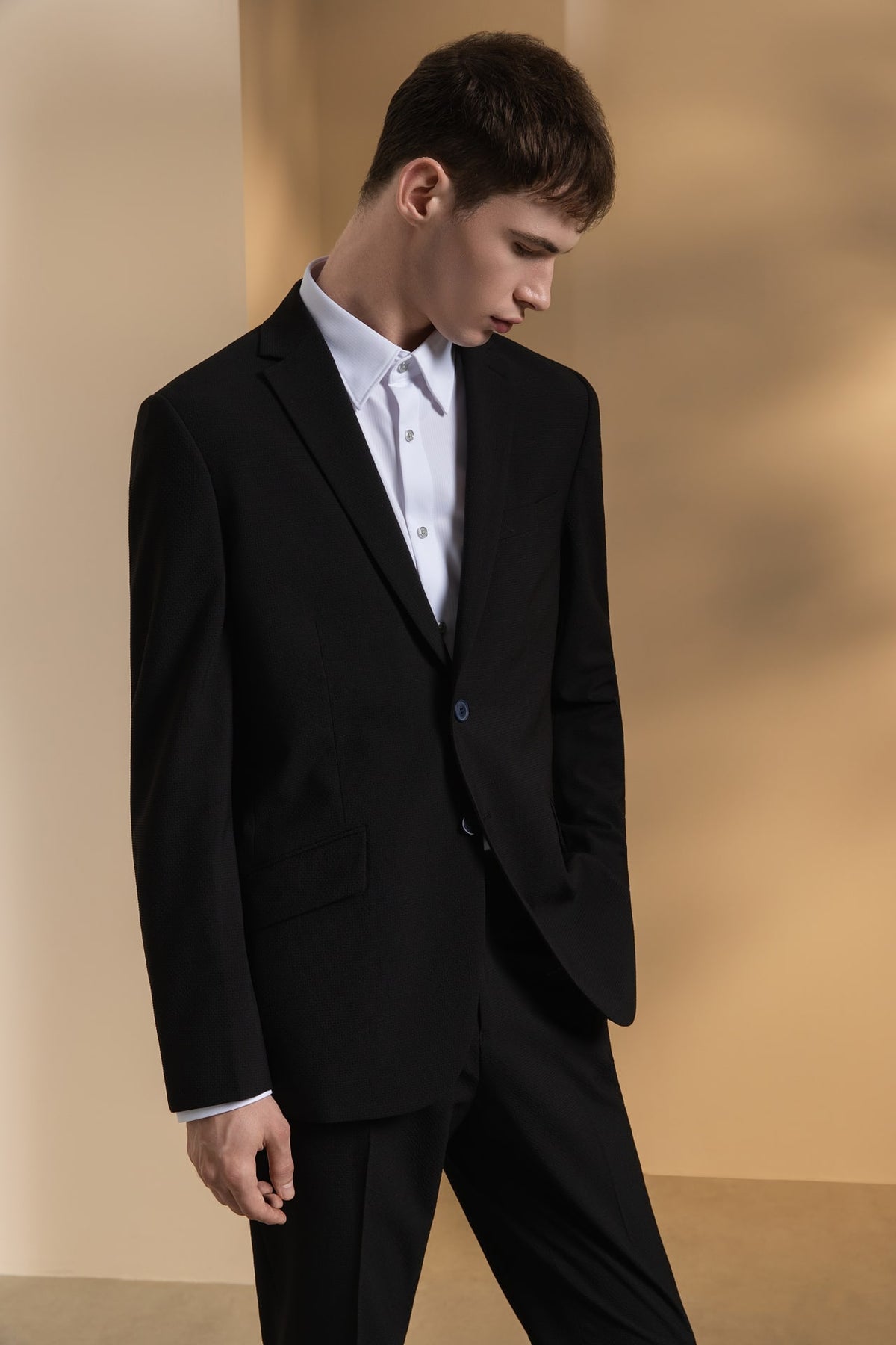 Seersucker Tailored Fit Suit Blazer