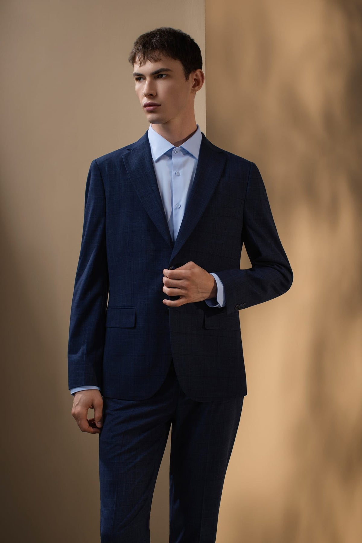 Anti-Bacterial Check Smart Fit Suit Blazer