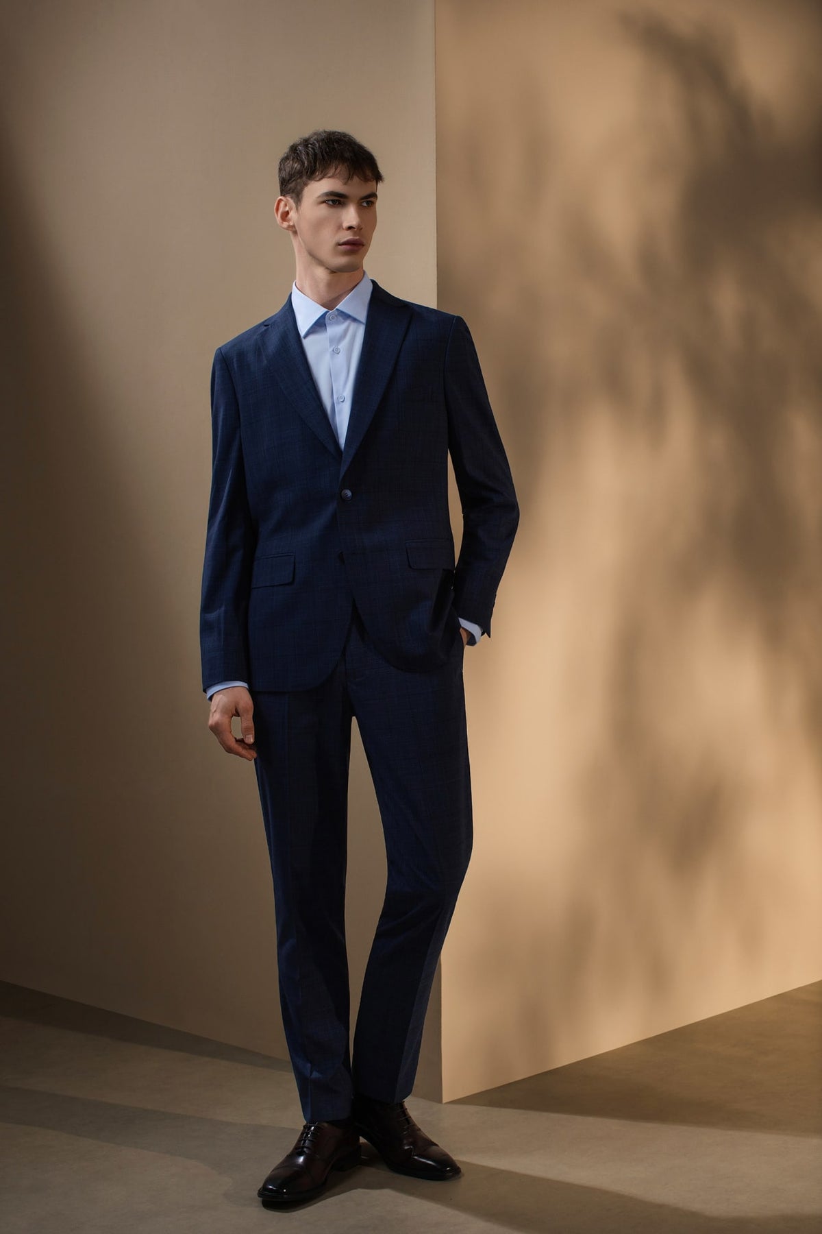 Anti-Bacterial Check Smart Fit Suit Blazer