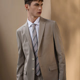 Anti-Bacterial Nylon Blend Twill Tailored Fit Suit Blazer