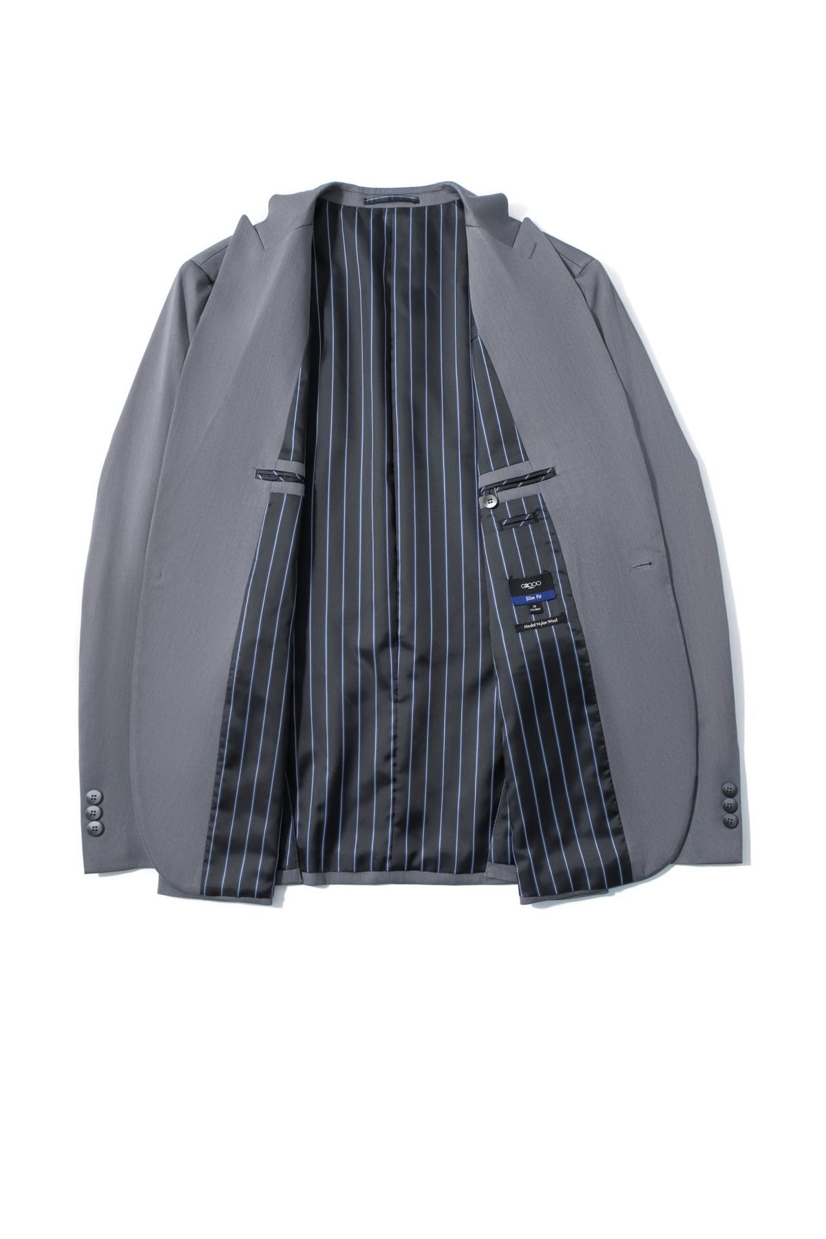 Wool Blend Twill Slim Fit Suit Blazer