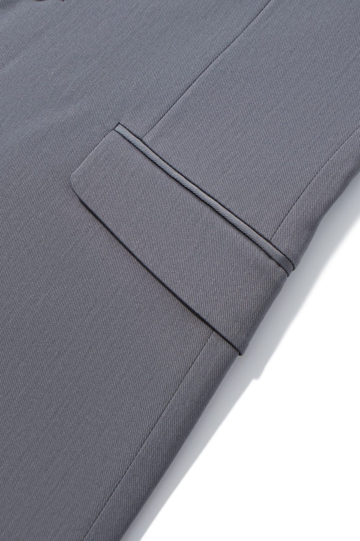 Wool Blend Twill Slim Fit Suit Blazer