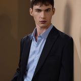 Wool Blend Twill Slim Fit Suit Blazer