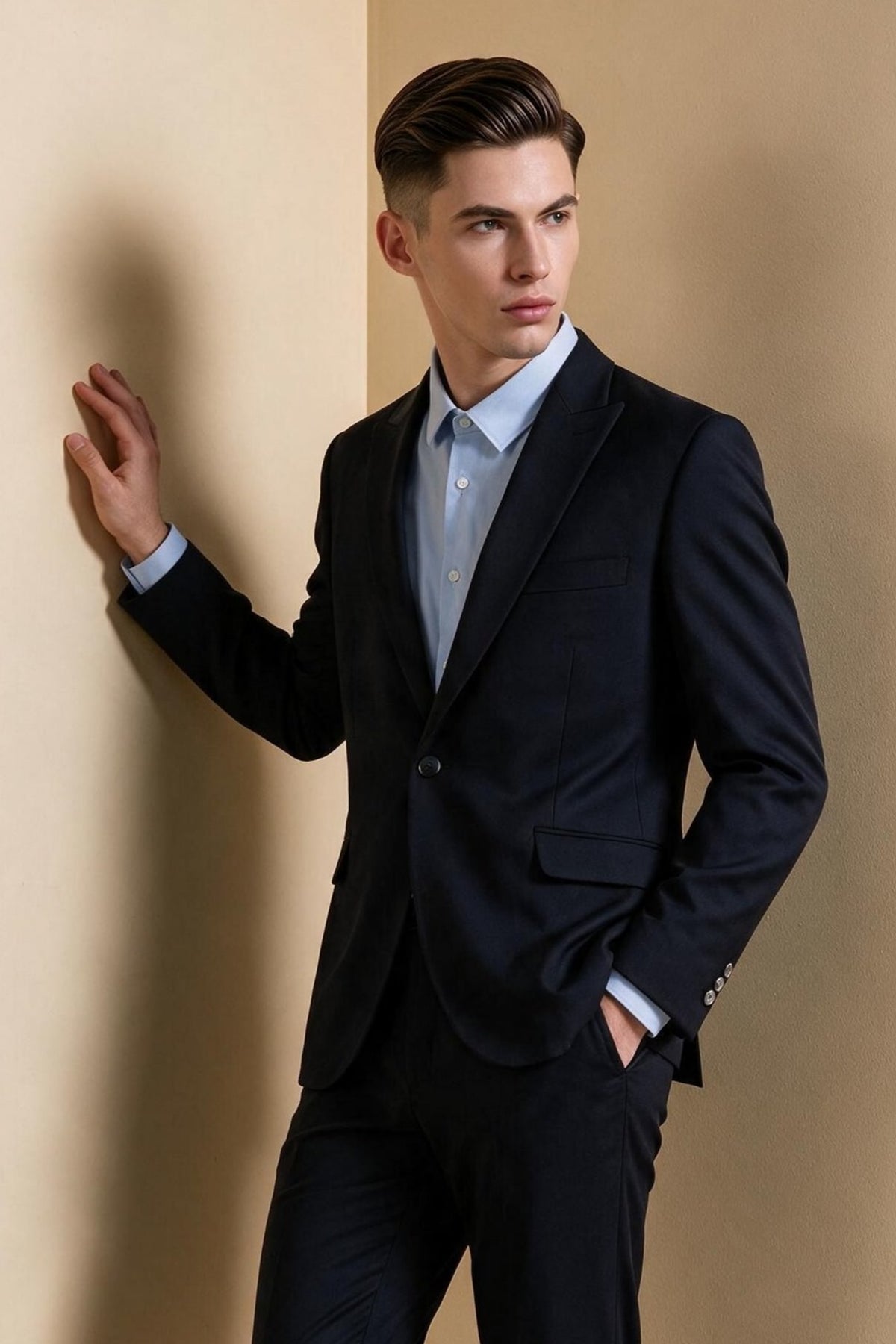 G2000 - Suits - Wool Blend Twill Slim Fit Suit Blazer - Slim - Black