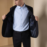 Wool Blend Twill Slim Fit Suit Blazer
