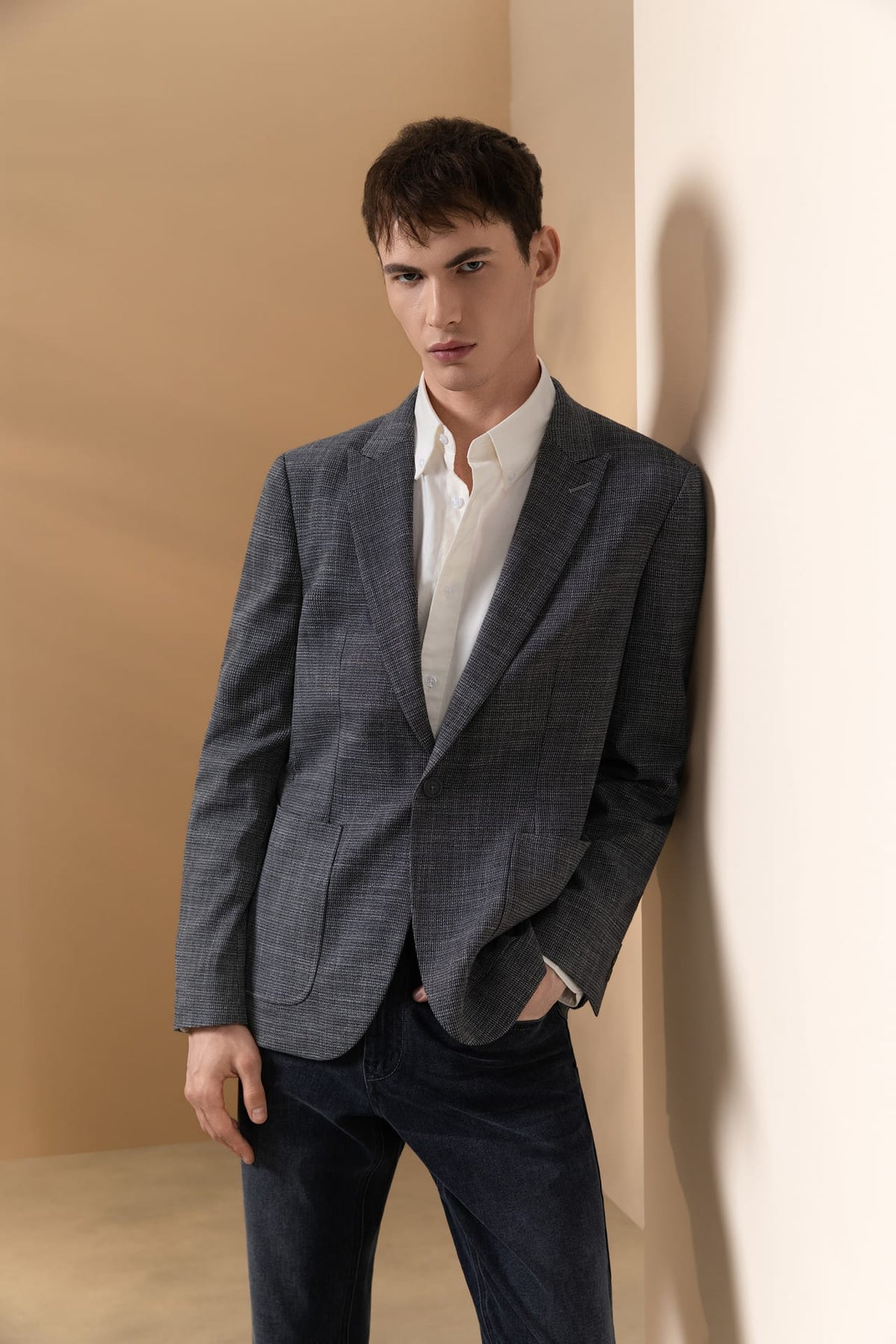 Jacquard Smart Fit Casual Blazer