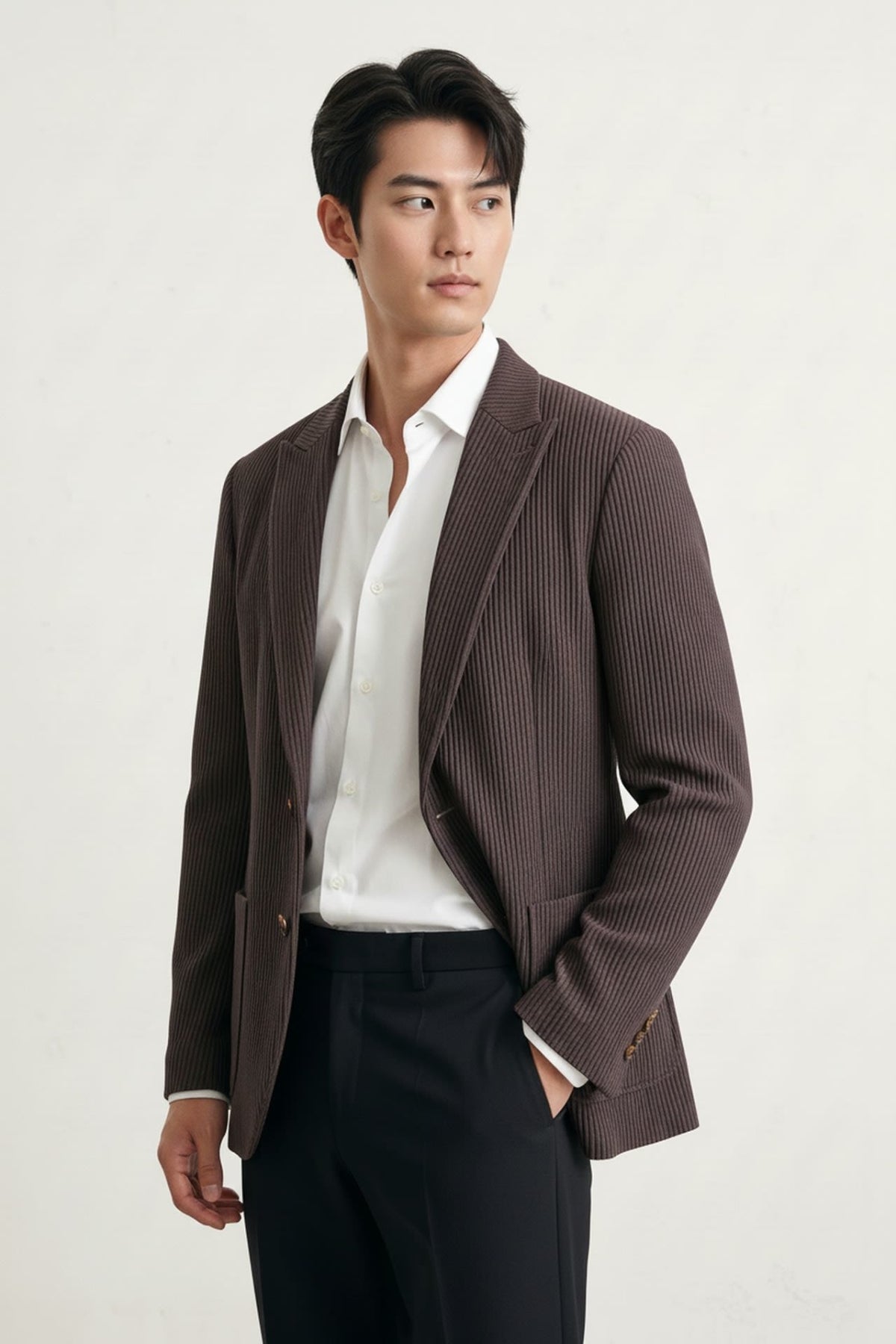 Knit Jacquard Smart Fit Casual Blazer