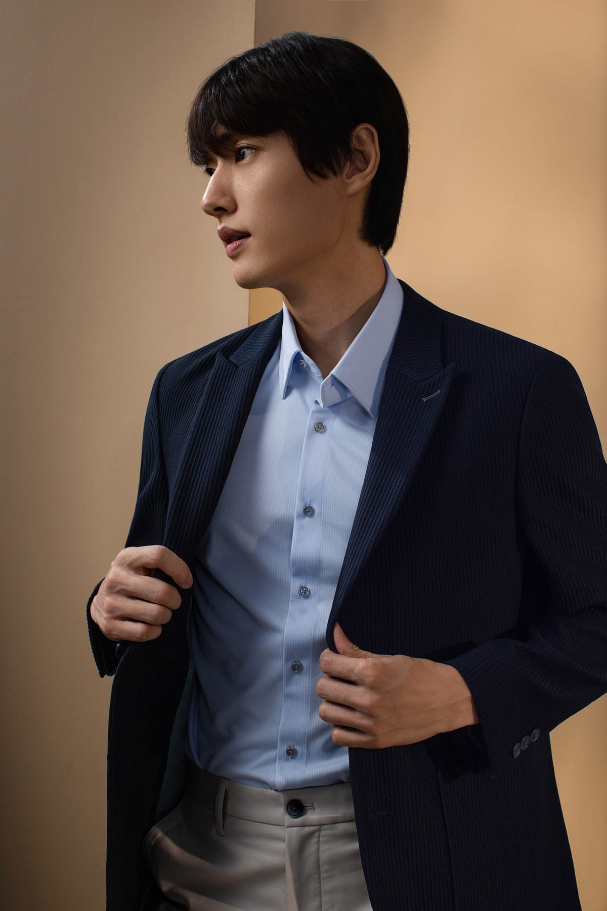 Knit Jacquard Smart Fit Casual Blazer