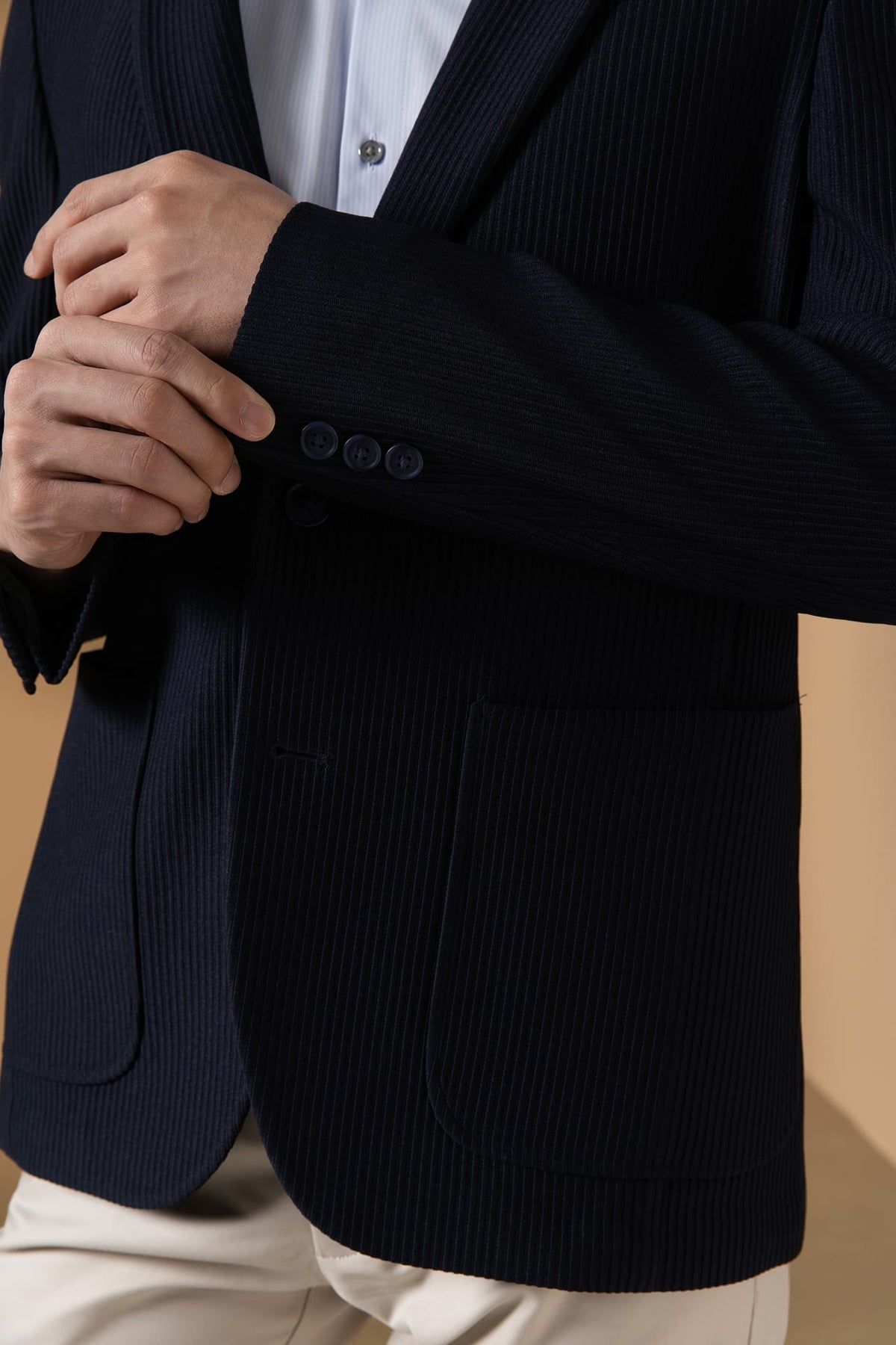 Knit Jacquard Smart Fit Casual Blazer