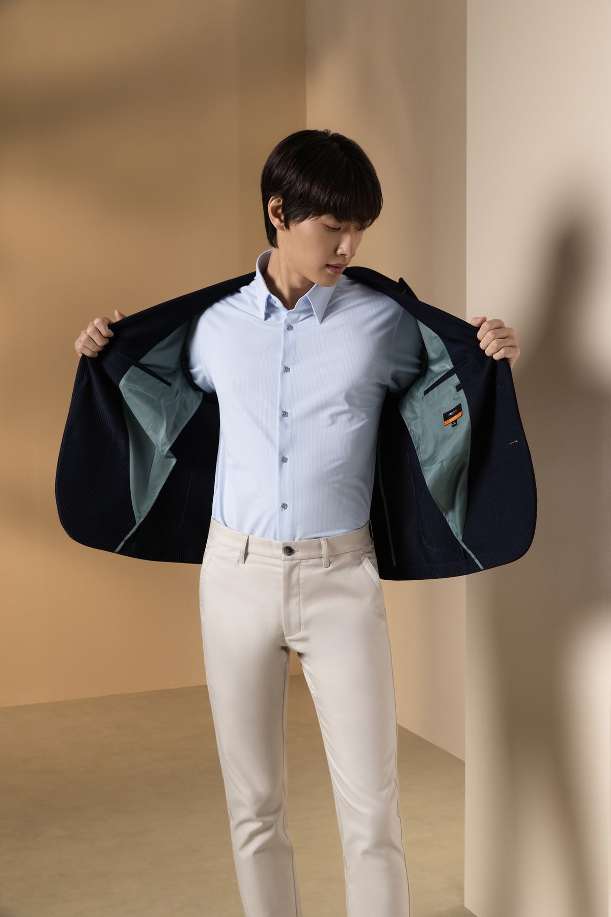 Knit Jacquard Smart Fit Casual Blazer