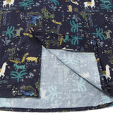 Non-Iron Pure Cotton Folk Art Llama Print Relax Fit Long Sleeve Casual Shirt