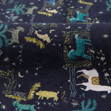 Non-Iron Pure Cotton Folk Art Llama Print Relax Fit Long Sleeve Casual Shirt