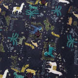 Non-Iron Pure Cotton Folk Art Llama Print Relax Fit Long Sleeve Casual Shirt